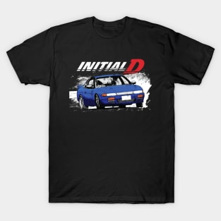 Initial D - Mountain Drift Racing Tandem s13 sylvia Impact blue Mako T-Shirt